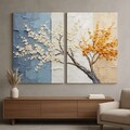 Tablou decorativ (2 Pieces), DEV8, Lemn, Multicolor
