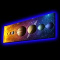 Tablou decorativ cu lumina LED, 3090KTLGDACT, 30 x 90 cm, Multicolor