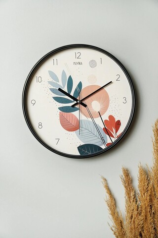 Ceas de perete decorativ, Inzyprk, ø30 cm, Multicolor
