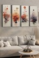 Tablou decorativ (4 Pieces), Ersycnvs4Asm1, 30 x 90 cm (4 bucăți), Multicolor