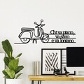 Decoratiune de perete, Lontano 2, Dimensiune: 60 x 25 cm, Negru
