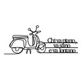 Decoratiune de perete, Lontano 2, Dimensiune: 60 x 25 cm, Negru