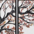 Decoratiune de perete, Autumn Vibes Set of 4- APT740 S, Dimensiuni: 48 x 98 cm, Negru