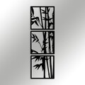 Decoratiune de perete, Tuyunju, Dimensiuni: 36 x 110 cm, Negru