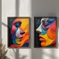 Tablou decorativ (2 Pieces), AI134, Cadru: 100% MOLID, Multicolor