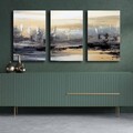 Tablou decorativ (3 Pieces), 3P4570GSC-004, Lemn, Multicolor
