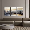 Tablou decorativ (3 Pieces), 3P4570GSC-004, Lemn, Multicolor