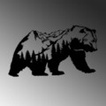 Decoratiune de perete, Orso-1, (Grosime: 1,5 mm), Negru