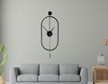 Ceas de perete, Mclock-00104, Lățime: 28 cm Înălțime: 80 cm Adâncime: 7 cm, Negru