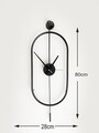 Ceas de perete, Mclock-00104, Lățime: 28 cm Înălțime: 80 cm Adâncime: 7 cm, Negru