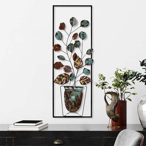 Decoratiune de perete, Alder, Dimensiuni: 32 x 90 x 4 cm, Multicolor