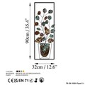 Decoratiune de perete, Alder, Dimensiuni: 32 x 90 x 4 cm, Multicolor