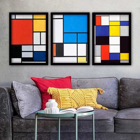 Tablou decorativ (3 Pieces), 3SC_UN3219929_3545, Polistiren (Grosime: 2 cm, Multicolor