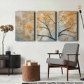 Tablou decorativ (3 Pieces), 3P4570GSC-019, Lemn, Multicolor