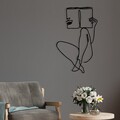 Decoratiune de perete, Adios, Dimensiuni: 37,5 x 60 cm, Negru