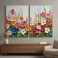 Tablou decorativ (2 Pieces), DEV3, Lemn, Multicolor