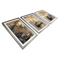 Set 3 tablouri decorative, 3Pantct-016, Cadru: 100% LEMN (Grosime: 1,9 cm), Multicolor