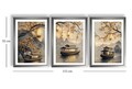 Set 3 tablouri decorative, 3Pantct-016, Cadru: 100% LEMN (Grosime: 1,9 cm), Multicolor