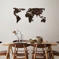 Decoratiune de perete, World Map 25, Lățime: 127 cm Înălțime: 60 cm Adâncime: 1,5 cm, Multicolor