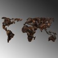 Decoratiune de perete, World Map 25, Lățime: 127 cm Înălțime: 60 cm Adâncime: 1,5 cm, Multicolor