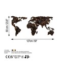 Decoratiune de perete, World Map 25, Lățime: 127 cm Înălțime: 60 cm Adâncime: 1,5 cm, Multicolor