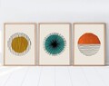 Tablou decorativ (3 Pieces), Huhu12, Lemn masiv (Grosime: 2,5 cm, Multicolor