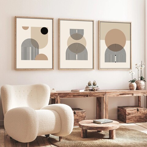 Tablou decorativ (3 Pieces), Huhu263, Lemn masiv (Grosime: 2 cm, Multicolor