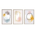 Tablou decorativ (3 Pieces), Huhu125, Lemn masiv (Grosime: 2,5 cm, Multicolor