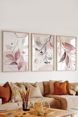 Tablou decorativ (3 Pieces), Artsycllct41, MDF, Multicolor