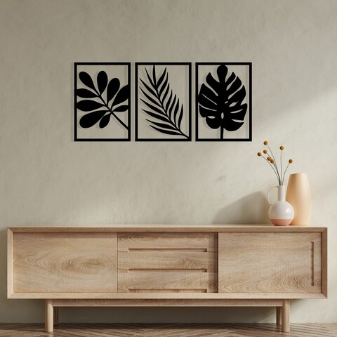 Decoratiune de perete, Cincuenta, Dimensiuni: 104 x 46 cm, Negru