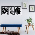 Decoratiune de perete, Cincuenta, Dimensiuni: 104 x 46 cm, Negru