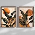Tablou decorativ (2 Pieces), HUM105, Cadru: 100% MOLID, Multicolor