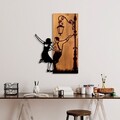 Decoratiune de perete, La La Land, Lățime: 42 cm, Nuc / Negru
