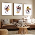 Tablou decorativ (3 Pieces), Huhu227, Lemn masiv (Grosime: 2 cm, Multicolor