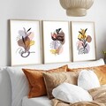Tablou decorativ (3 Pieces), Huhu227, Lemn masiv (Grosime: 2 cm, Multicolor