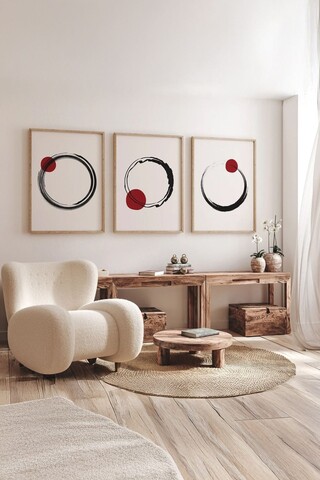 Tablou decorativ (3 Pieces), Ersydata5-5070, MDF, Multicolor