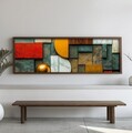 Tablou decorativ, EMR010, Lemn, Multicolor