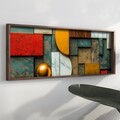 Tablou decorativ, EMR010, Lemn, Multicolor