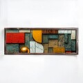 Tablou decorativ, EMR010, Lemn, Multicolor