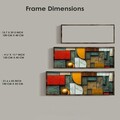 Tablou decorativ, EMR010, Lemn, Multicolor