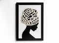 Tablou decorativ, Charm, Dimensiuni: 47,5 x 68 cm, Alb/Negru