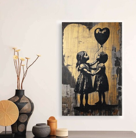 Tablou decorativ, YNS-1042-70 x 100, Lemn, Multicolor