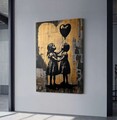 Tablou decorativ, YNS-1042-70 x 100, Lemn, Multicolor