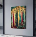 Tablou decorativ, YNS-1046-70 x 100, Lemn, Multicolor