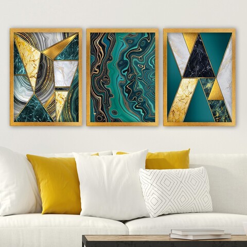 Tablou decorativ (3 Pieces), 3AC171, Plastic, Multicolor