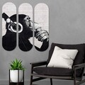 Tablou decorativ MDF (3 Pieces), 3KY3787, Imprimat UV, Multicolor