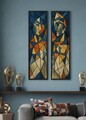 Tablou decorativ (2 Pieces), Furie751, Aluminiu, Multicolor