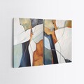 Tablou decorativ (2 Pieces), 2KNV4348, Lemn, Multicolor