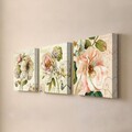 Set 3 tablouri decorative, pmdr45, Cadru: 100% LEMN (grosime: 3 cm), Multicolor