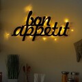 Decoratiune de perete, Bon Appetit 171, 30 x 50 cm, Negru